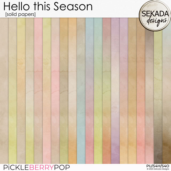 Hello this Season [solid papers] by Sekada Designs