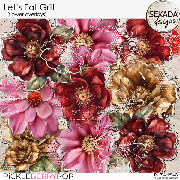 Let's Eat  [flower overlays] by Sekada Designs