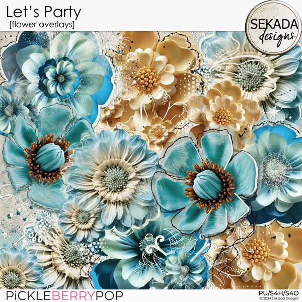 Let's Party [flower overlays] by Sekada Designs