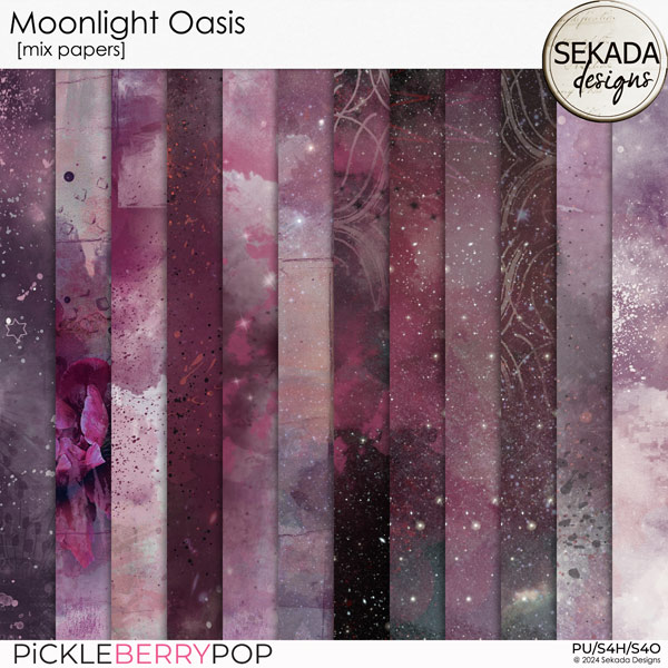 Moonlight Oasis [mix papers] by Sekada Designs 