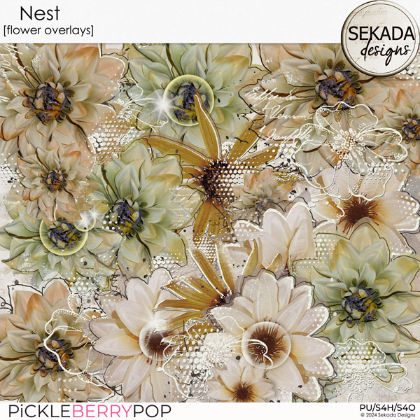 Nest [flower overlays] by Sekada Designs 