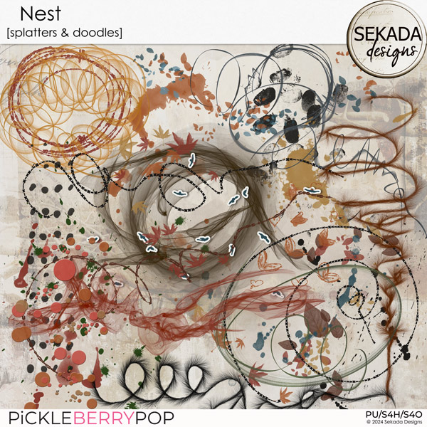 Nest [splatters & doodles] by Sekada Designs  