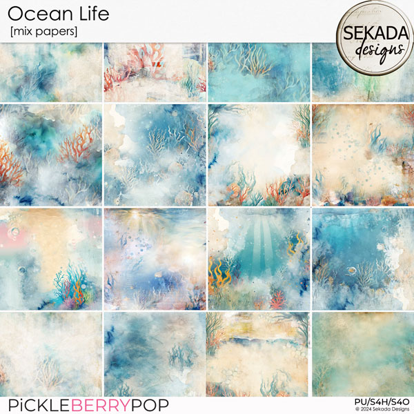 Ocean Life [mix papers] by Sekada Designs   