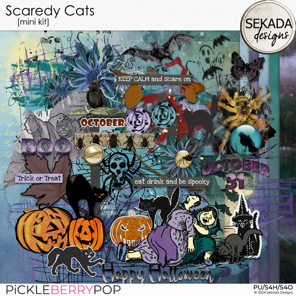 Scaredy Cats [mini kit] by Sekada Designs