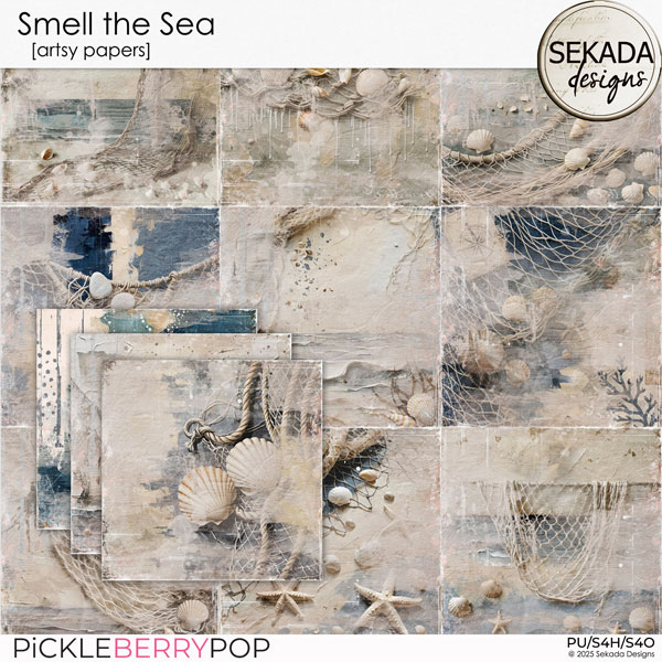 Smell the Sea [artsy papers] by Sekada Designs 