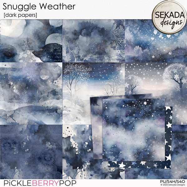 Snuggle Weather [dark papers] by Sekada Designs