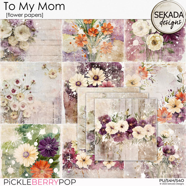 To My Mom [flower papers] by Sekada Designs