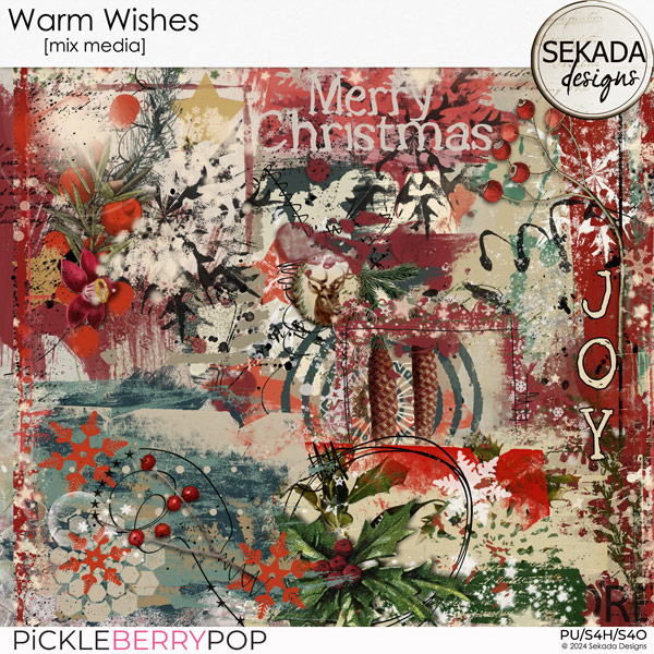 Warm Wishes [mix media] by Sekada Designs 