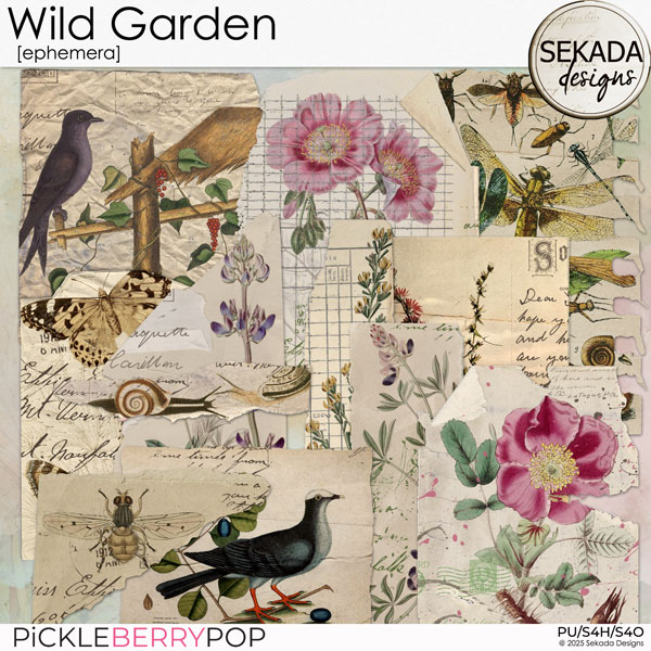 Wild Garden [ephemera] by Sekada Designs