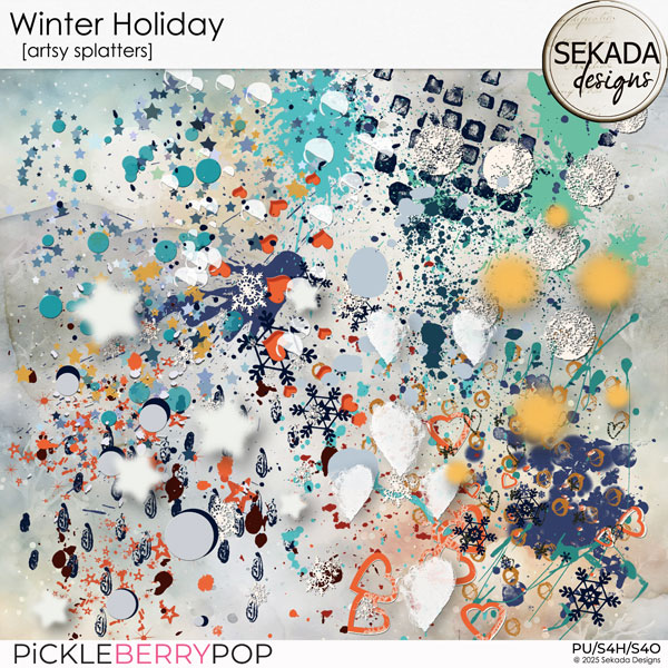 Winter Holiday [artsy splatters] by Sekada Designs