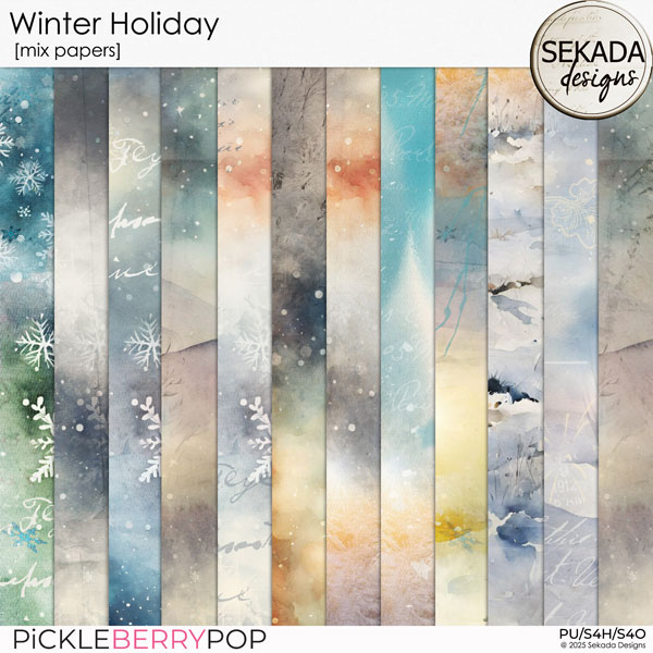 Winter Holiday [mix papers] by Sekada Designs