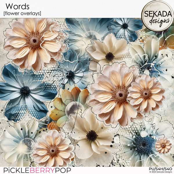 Words [flower overlays] by Sekada Designs 