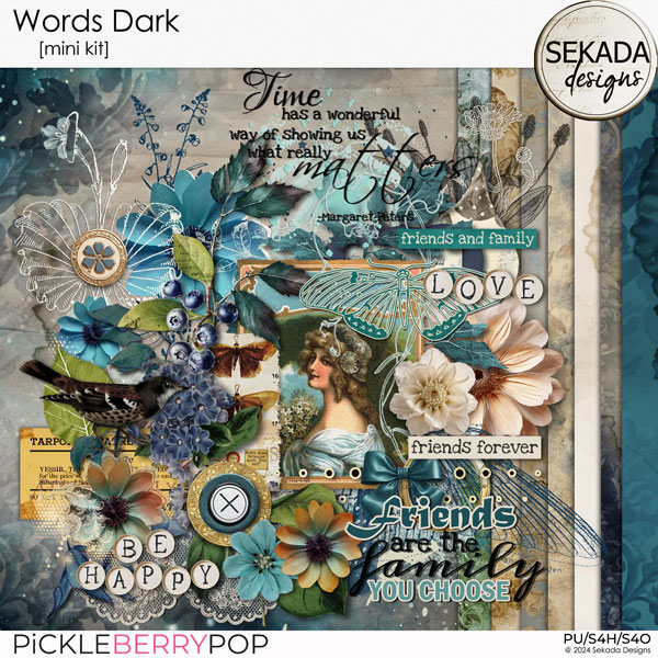 Words Dark [mini kit] by Sekada Designs 