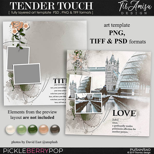 Tender Touch ~ art  template 2 by Tiramisu design 