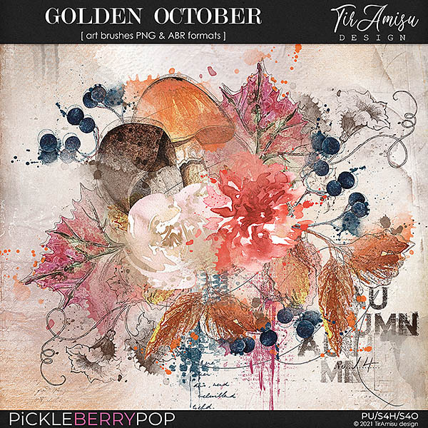 Golden October ~ art brushes 