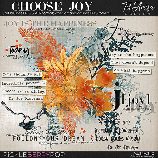 Choose Joy  ~  brushes and word art by TirAmisu design 