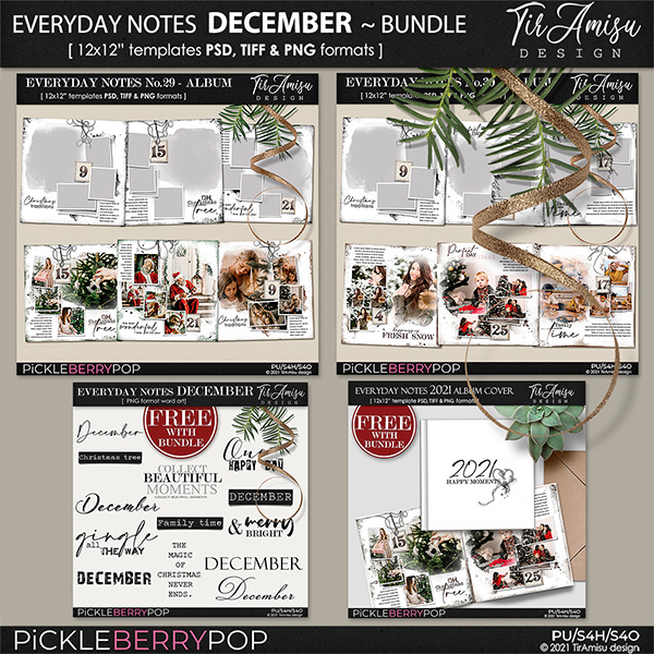 Everyday Notes December 2021 Bundle ~ Templates 