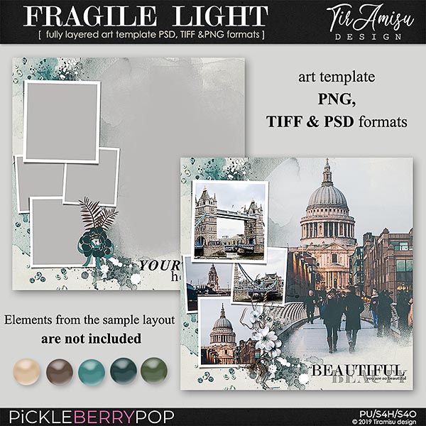 Fragile Light~ art template 2 by Tiramisu design  