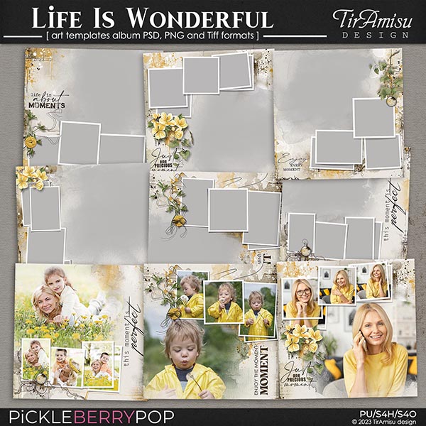 Life Is Wonderful ~ Art Templates Album by TirAmisu design 