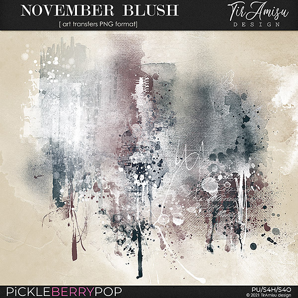 November Blush ~ art transfers 