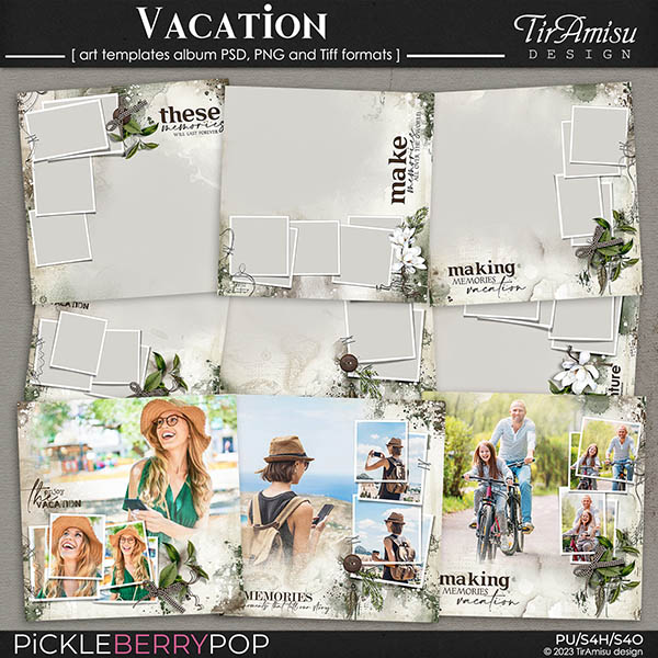 Vacation ~ Art Templates Album by TirAmisu design 