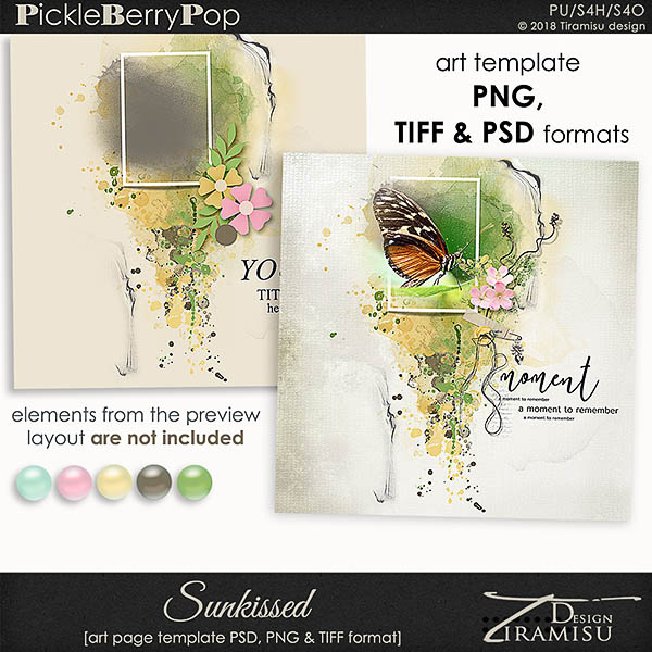 Sunkissed ~ art page template 2 by Tiramisu design 