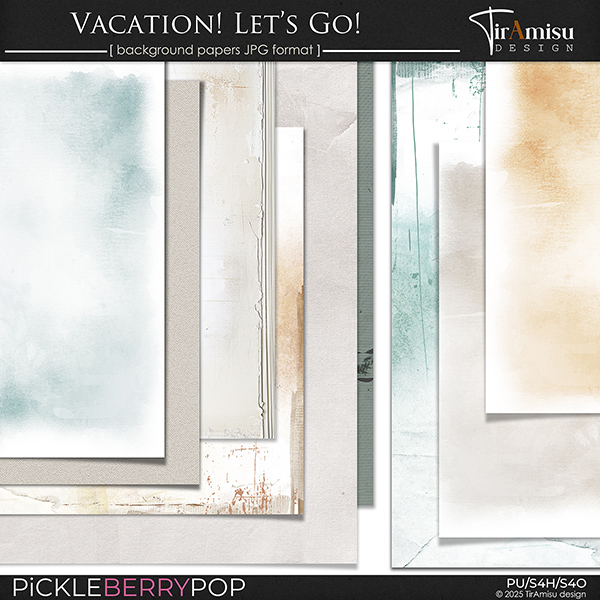 Vacation! Let's Go! ~ solid papers 