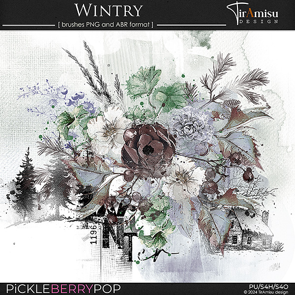 Wintry ~ art brushes 