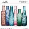 CU Glass Floral Bottles