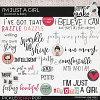 I'm Just a Girl: Word Art & Flairs