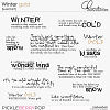 Winter gold - word art