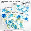 Watercolor Summer Leaves (CU) BUNDLE