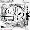 Girls just wanna have fun - scribbles, doodles & stamps