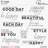 Be happy - word art