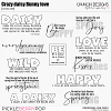 Crazy daisy bunny love - word art 