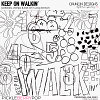 Keep on walkin' - scribbles, stamps & line art in .png format