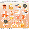 Won't you {bee} my clementine? Stickers