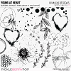 Young at heart - scribbles, stamps & inked pieces in .png format