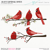 Julies Cardinal Birds Layered Templates (CU)