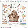 Merry Tweets Watercolour (CU)