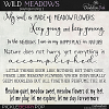 Wild Meadows: Sayings