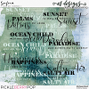 Seafoam Word Art Elements by et designs