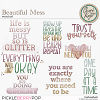 Beautiful Mess Word Art