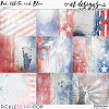 Red, White, and Blue Papers by et designs