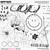 Happy faces - scribbles, stamps & inked pieces in .png format