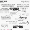 Happy faces - word art