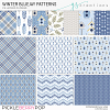 Winter Bluejays Layered Patterns (CU)