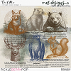 Trail Mix Vintage Animal Stamps by et designs