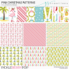 Pink Christmas Layered Patterns (CU)