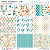 Spring Tweet Layered Patterns (CU)